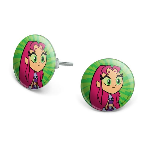 Teen Titans Go! Starfire Novelty Silver Plated Stud Earrings
