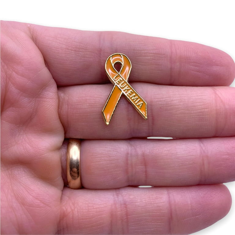 Orange Ribbon Awareness Jewelry Lapel Pin - Orange Gun Violence Metal Lapel  Pin - Orange Leukemia Cancer Awareness Brass Lapel Pin
