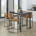 thumbnail image 2 of LumiSource Fuji High Back 26" Fixed-Height Barstool - Set of 2, 2 of 6