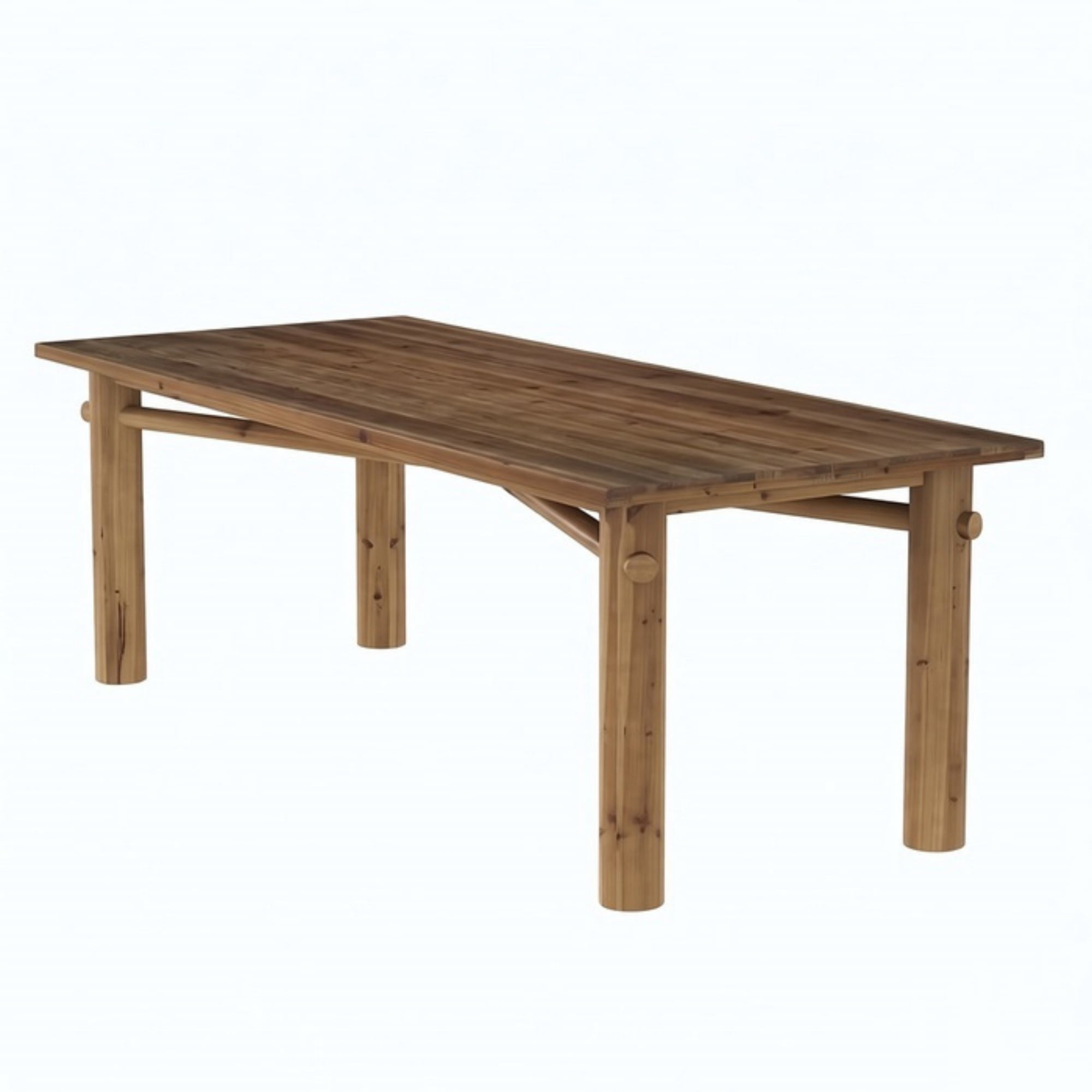 63 in Wood Dining Table, Farmhouse Style, Seats 4-6
