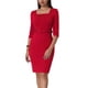 thumbnail image 4 of INSPIRE CHIC Vestido Lápiz Vintage para Mujeres con Cuello Cuadrado y Mangas Abullonadas, Vestido con Cinturón XL Rojo, 4 of 6