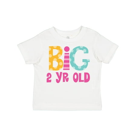 

Inktastic 2nd Birthday Big 2 Year Old Colorful Gift Toddler Toddler Girl T-Shirt