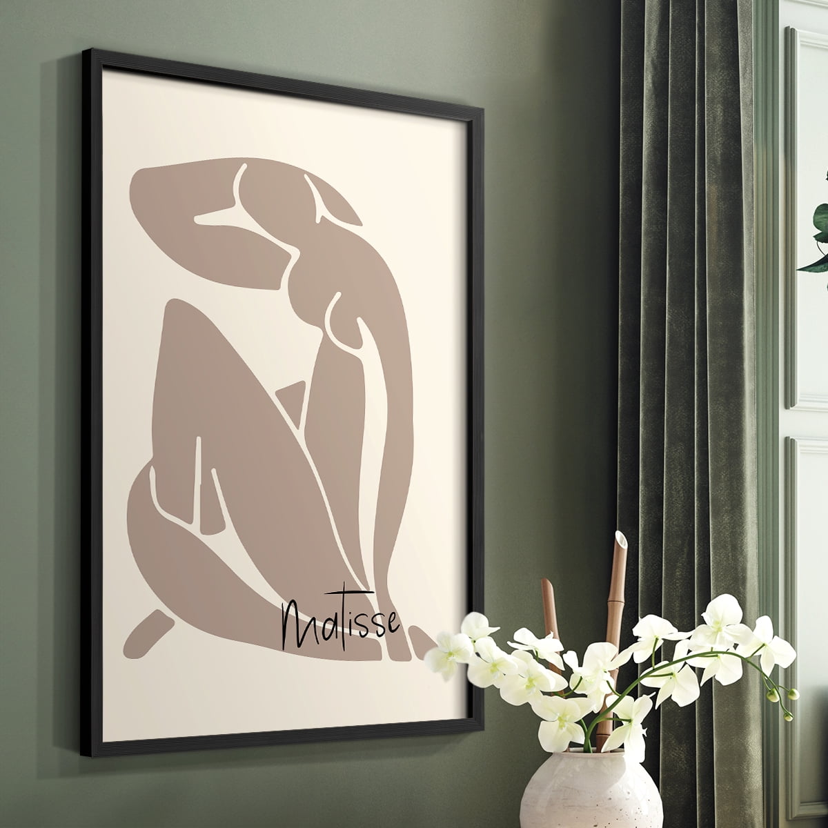 Matisse CCCVIII in Black Solid Wood 11 x 14 Framed Print