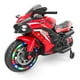 thumbnail image 1 of Motocicleta eléctrica para niños de 12 V, coche con luces LED, color rojo, 1 of 6