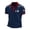 Navy, variant on Men's UK Flag Polo Shirt with "UK" Text & Union Jack Sleeve – Patriotic Short Sleeve Button-Down Top for National Celebrations, Business Casual & Daily Wear – Comfortable Loose Fit (S-XXXXXXL)