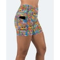 thumbnail image 2 of Tough Mode Women's 5" High Waist Yoga Athletic Running Workout Volleyball Spandex Gym Dance Crossfit WOD Lifting Active Soccer Sports Training Compression Booty Shorts Side Pockets, 2 of 8