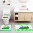 thumbnail image 4 of FMSHPON Shamrock CloverRetro Truck 4 Piece Bathroom Set Shower Curtain Bath Rug Contour Mat and Toilet Lid Cover, 4 of 7