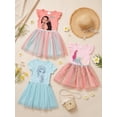 thumbnail image 2 of Disney The Little Mermaid Little Girls' Short Sleeve Tutu Dress Pink Silver Ariel, 2 of 6