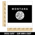 thumbnail image 2 of Montana State Flag Self-Inking Rubber Stamp Ink Stamper - Red Ink - Large 1-1/2 Inch, 2 of 7