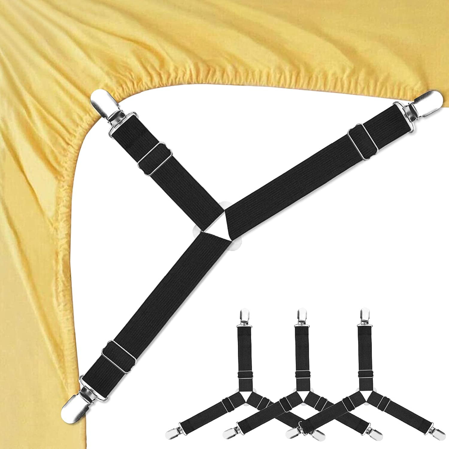 SZTHZDW 4 Pack RayTour Adjustable Bed Sheet Holder Fastener Straps for sale online 