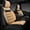 Black and Beige Front, variant on Faux Leather Car Seat Covers Front Seats Only, 3D Foam Support Car Seat Covers, Universal fit for Trucks Vans SUVs Sedans Automotive Comfortable, Airbag Compatible 2 Pieces Front Solid Black