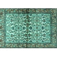 thumbnail image 1 of Ahgly Company Machine Washable Indoor Rectangle Persian Turquoise Blue Traditional Area Rugs, 7' x 9', 1 of 4
