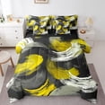 thumbnail image 1 of Erosebridal Ink Geometry Bed in a Bag Full size, Chic Minimalst Bed Set, Oli Printing Decor, Reversible 7-Piece, 1 of 1