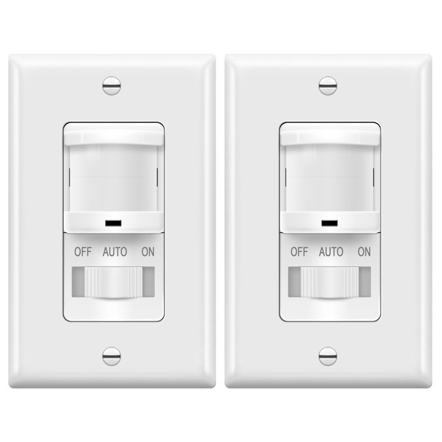 Topgreener Interruptor De Luz Con Sensor De Movimiento Pir Para Pared, Interruptor De Sensor De Ocupación, Anulación De Encendido/Apagado, 4 A, 400 W, Cable Neutro De Un Solo Polo, Requiere Tsos5-W, C