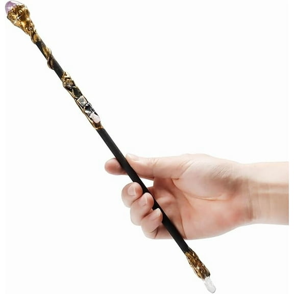 Bbiamsleep Fine Handcrafted White Crystal and Amethyst Crystal Magic Wand Cosplay Magic Wand for Witches and Wizards
