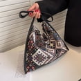 thumbnail image 3 of Bolsos Playa para Mujer Bolso Compras Lona Étnico para Damas (negro), 3 of 9