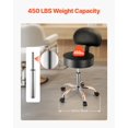 thumbnail image 4 of STAWAY Tabouret Roulant Réglable avec Dossier, Capacité de 450 lbs, Coussin Épais, Roues Silencieuses - Parfait pour Salon, Bureau et Usage Domestique, 4 of 9