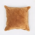 thumbnail image 2 of Stonewashed Cotton Velvet Throw Pillow with Decorative Handstiched Edges-19X19", 2 of 5