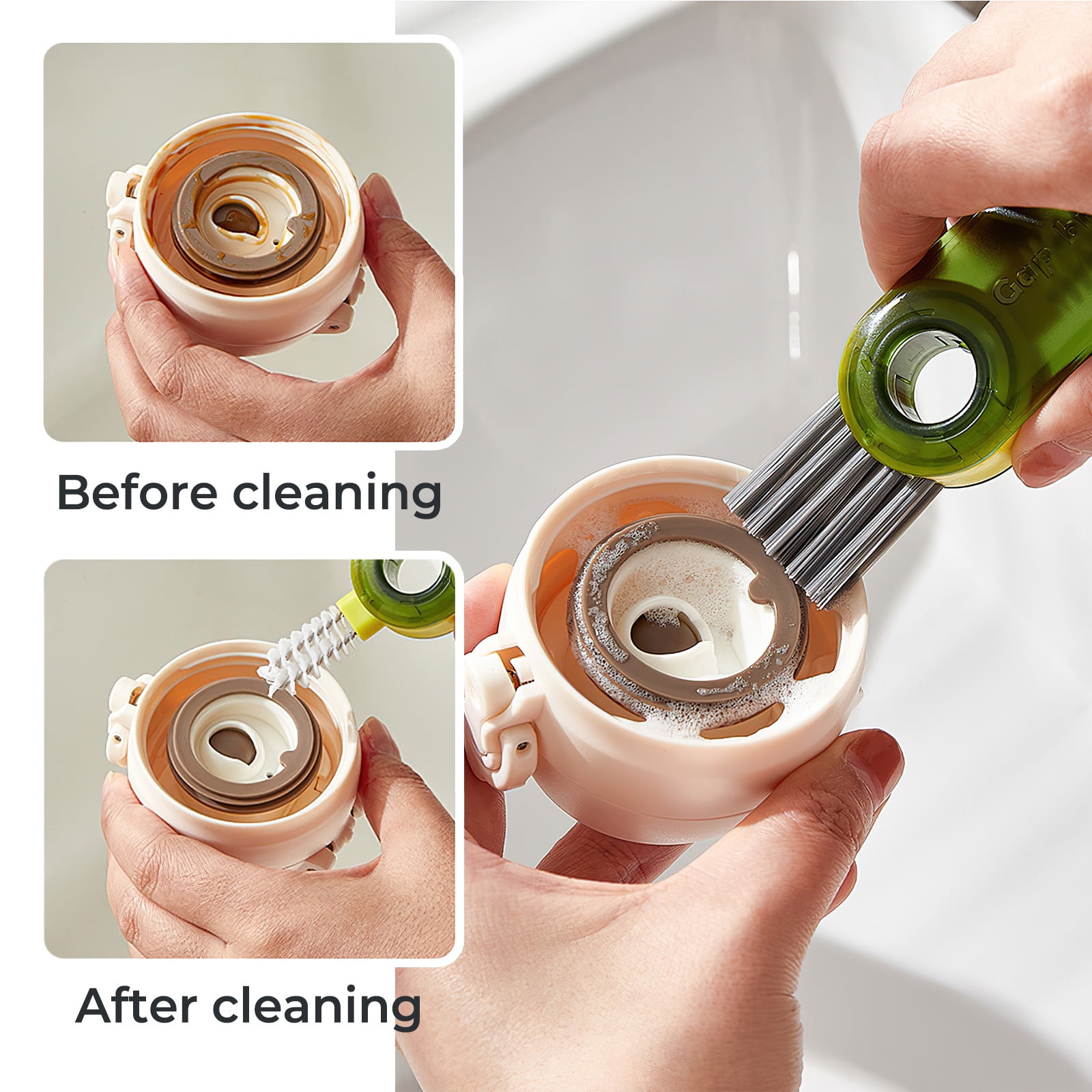 Kitcheniva Multifunctional Cleaning Brush Set For Cup Lid