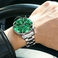 thumbnail image 6 of OLEVS Mens Chronograph Watch Green/Silver 42.5mm Outdoor Watch, Stainless Steel Strap 2870, 6 of 11