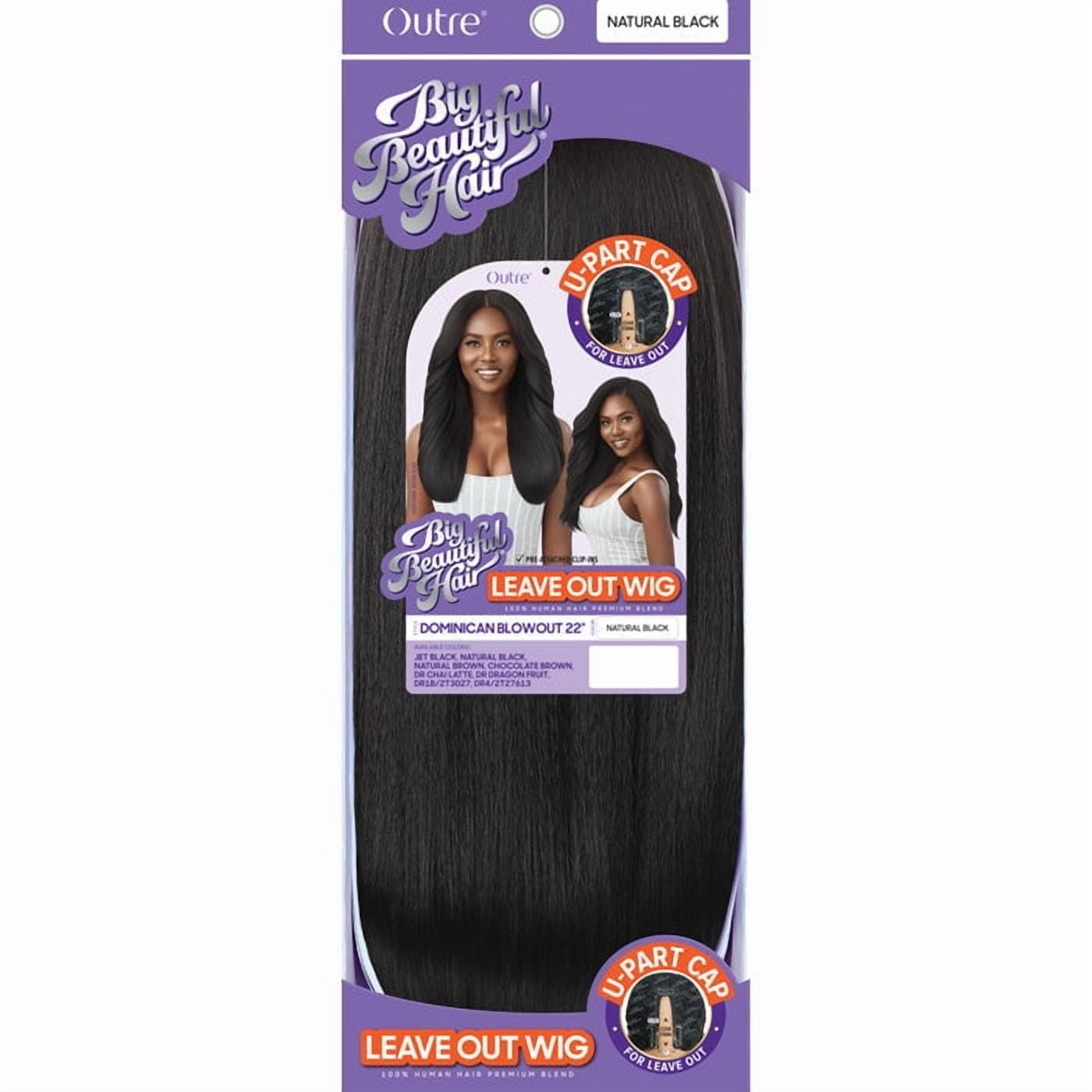 Outre 100% Human Hair Blend U Part Cap Leave Out Wig - DOMINICAN BLOWOUT 22"