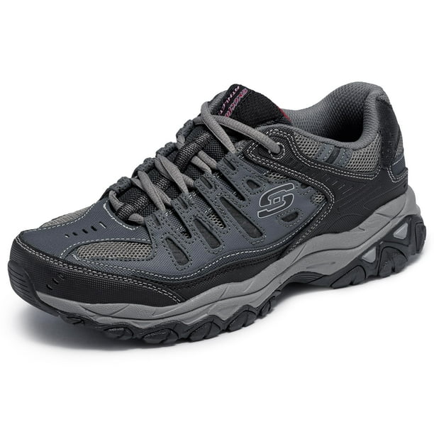 Tenis de Moda Skechers Afterburn M. Fit para Hombre en Cuero Azul Marino