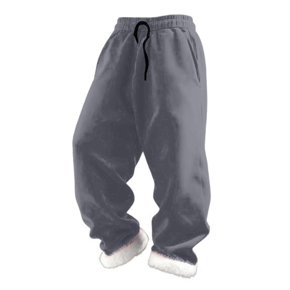 NOEGOEU Boys Sweatpants Fleece Lined Athletic Joggers for Winter Open Bottom, Drawstring Waist (Dark Gray,1-2 Years)