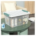 thumbnail image 5 of 20 Quart Plastic Latching Storage Boxes, Clear Storage Box Bins with lids Set of 4, 5 of 7