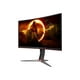 AOC Gaming C32G2 - LED monitor - gaming - curved - 32" - 1920 x 1080 Full HD (1080p) @ 165 Hz - VA - 250 cd/m������ - 3000:1 - 1 ms - 2xHDMI, DisplayPort - black, red - image 2 of 11