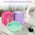 thumbnail image 7 of Unique Bargains Clear Mini Makeup Bag Small Makeup Bag Transparent Cosmetic Zipper Pouch for Purse Rose Red, 7 of 7
