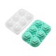 thumbnail image 2 of Bandeja de cubitos de hielo de silicona en forma de rosa con tapa - Molde reutilizable de 6 cavidades para cócteles, whisky, café - A prueba de fugas, fácil liberación, apto para lavavajillas, 2 of 3