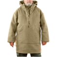 thumbnail image 1 of Men Thermal Windbreaker Jacket Winter Warm Hooded Wool Coat, 1 of 2