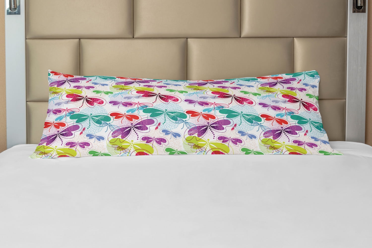 Dragonfly Body Pillow Case Cover with Zipper, Modern Dragonfly and