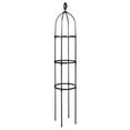 thumbnail image 2 of Plant Trellis Garden Obelisk Tool Set Durable Planting Support Frame Butterfly Clip Metal Black  Tower Flower Stand, 2 of 18