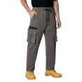 thumbnail image 6 of Mohiass Mens Cargo Pants Outdoor Casual Elastic Waist Joggers Pants Relaxed Fit Lightweight Hiking Baggy Trousers with Pockets Dark Gray L, 6 of 8