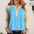 thumbnail image 2 of UngA Women'S Clothing Long Sleeve Shirts for Women Crew Neck Fall Fashion Pullover Casual Tops Clothes Sky Blue,2XL, 2 of 7