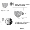 thumbnail image 6 of YEUOYEA 18K White Gold Plated Heart Stud Earring for Women, 925 Sterling Silver Post, Cubic Zirconia, Fashion Jewelry Gifts, 6 of 6