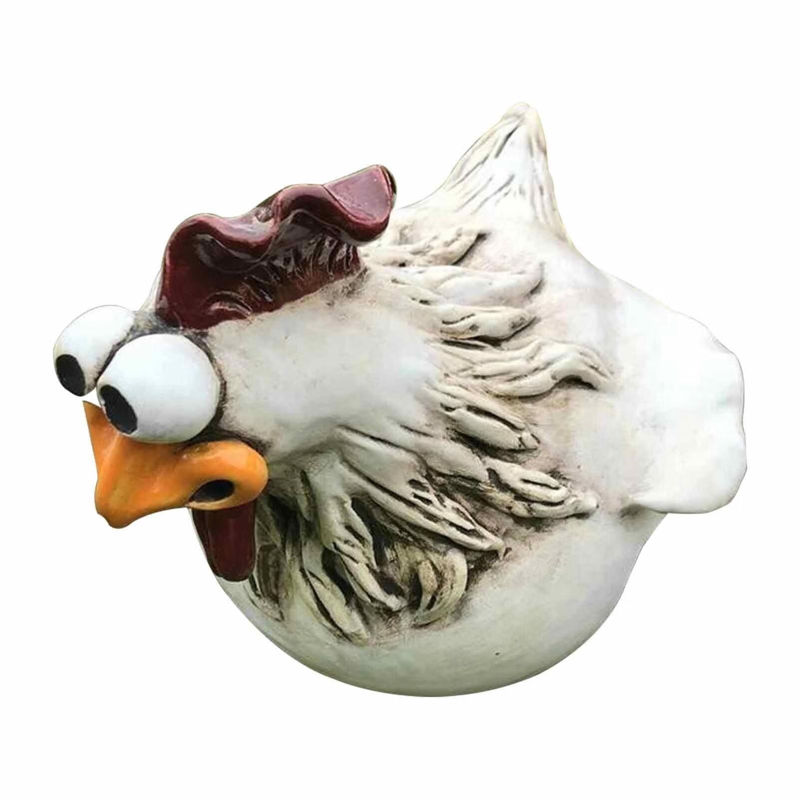 Chicken Statue Garden Statue Rooster Figurine Chicken Fence Decor