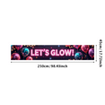 thumbnail image 3 of LUUFILx Neon Let's Glow Party Backdrop Bright Balloon Decorations Stylish Event Banner Photography Props Vibrant Birthday Party Supplies Celebration Background, 3 of 7