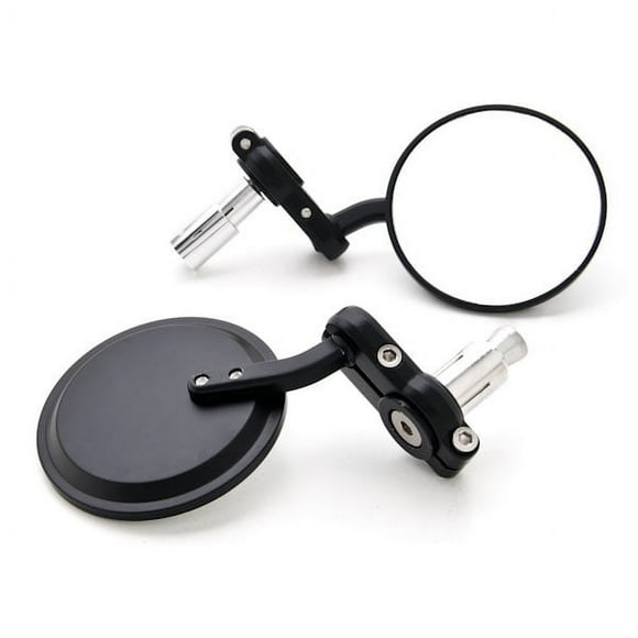 Krator Black Bar End Mirrors Round 3" Convex Mirror 7/8" Compatible with Honda VTR 1000 Interceptor Super Hawk
