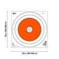 thumbnail image 3 of Ez Aim Paper Shooting Targets, 12 In Bullseye, 12-Pack, Orange & White, 3 of 8