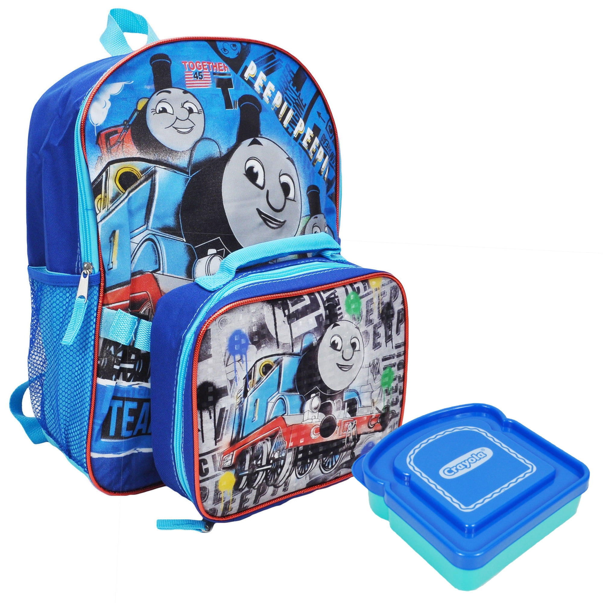 2 Piece Set Thomas Boy 16/" Backpack With Detachable Lunch Box