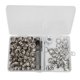 thumbnail image 1 of 100 Sets Grommets color plata resistente al desgaste DIY producción robusta estructura ojal herramienta para la ropa shoes10mm, 1 of 8