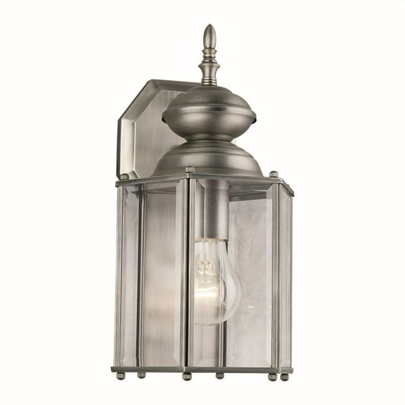 Forte Lighting 1007-01 Outdoor Wall Sconce From The Exterior Lighting Collection - Nickel