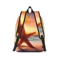thumbnail image 3 of Daiia Starfish Sunset Sea Beach Vintage Canvas Backpack for Men and Women ,Hiking Backpack,Travel Laptop Bag for School,Large Capacity Backpack, 3 of 8