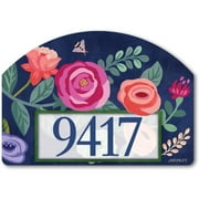 HElectQRIN Studio M Boho Flowers Spring Summer Floral Decorative Address Marker Yard Sign Magnet, Made in USA, Superior Weather Durability, 14 x 10 Inches