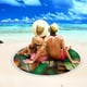 thumbnail image 4 of Toalla de playa redonda de microfibra estampada, súper colorida, resistente a la arena, manta de playa, tapete de playa, toalla multiusos para viajes y piscina., 4 of 6