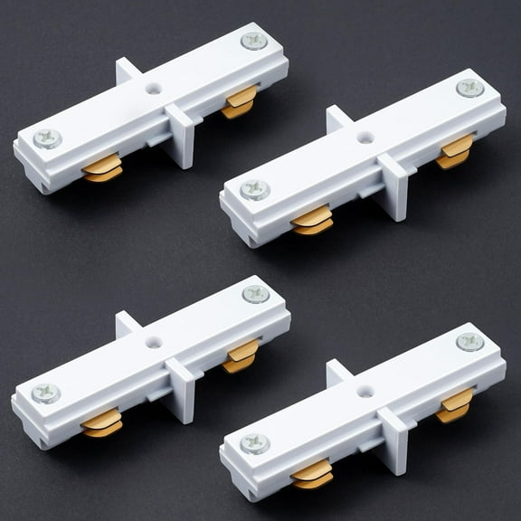 4 Pack Replacement for H Track Dead End I Connector Compatible with WAC Lighting H Track Systems, 3 Wire 1 Track Lighting Replacement for H Track System Track Lighting Accessories (White)