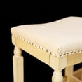 thumbnail image 2 of Barton Bar Height Bar Stools Set of 2, 29" Barstools For Kitchen Island Counter, Premium Padded Kitchen Stools With Thick Saddle Seats & Wooden Base, Easy Assembly, Beige, 2 of 6