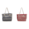 thumbnail image 1 of Bolso Hobo Paja para Mujer Mano Playa Verano Color A Rayas () Azul, 1 of 6